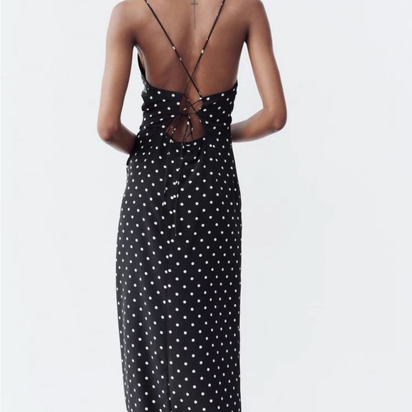 NWT ZARA POLKA DOT MIDI DRESS
BLACK / WHITE XL - Picture 8 of 8